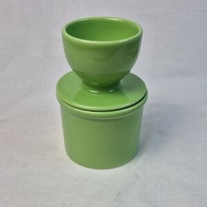 L. Tremain The Original Butter Bell Crock Apple Green 2010 Ceramic 4.25" Tall